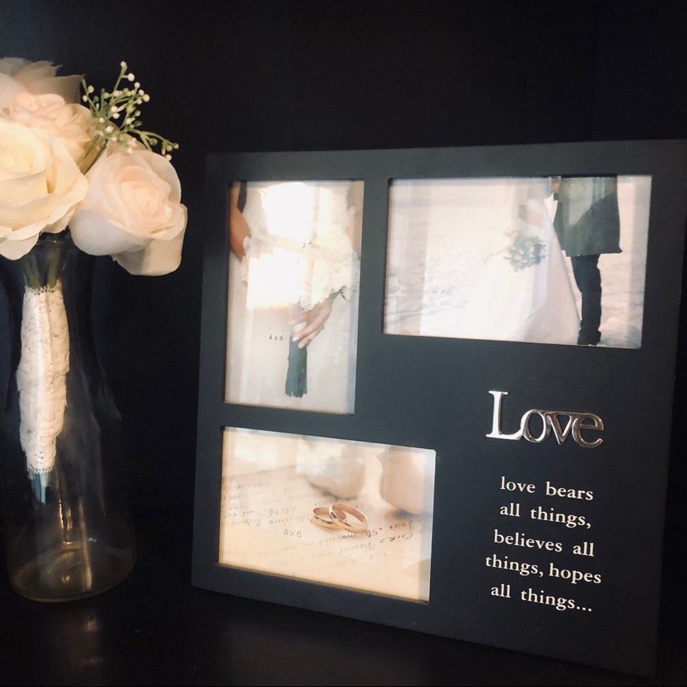 Love Quote Wedding Day Picture Frame NWOT